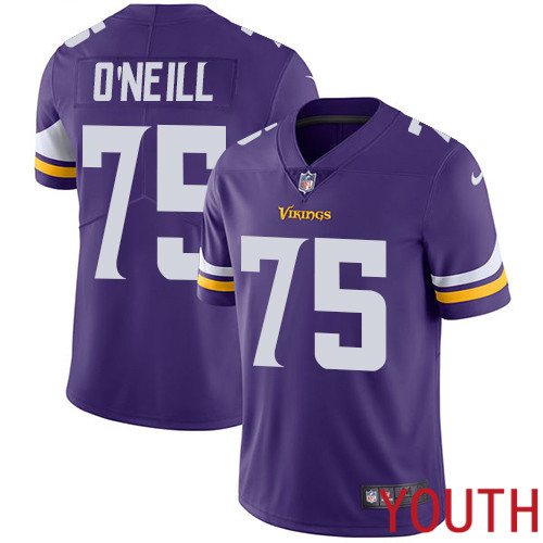 Minnesota Vikings #75 Limited Brian O Neill Purple Nike NFL Home Youth Jersey Vapor Untouchable